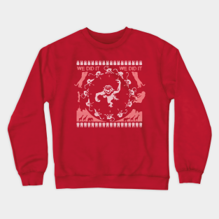 Christmas Sweater Crewneck Sweatshirt - 12 Monkeys of Christmas by dann